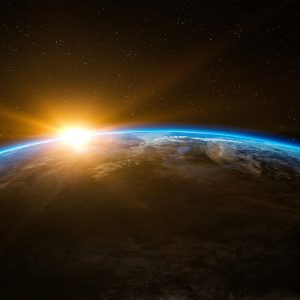sunrise over the earth