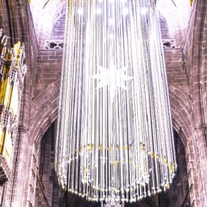 Light shines on the artists illuminating cathedrals