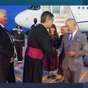 King arrives in Rome Oct 2025